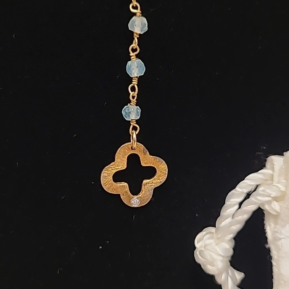 LaSoula Gold Plated Sterling Silver Y Drop Necklace - Picture 4 of 6
